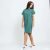 Urban Classics Ladies Organic Cotton Cut On Sleeve Tee Dress Green