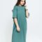 Urban Classics Ladies Organic Oversized Slit Tee Dress Green