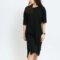 Urban Classics Ladies Organic Oversized Slit Tee Dress Black