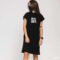 Urban Classics Ladies Bye Boy Extended Shoulder Dress Black