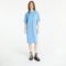 Urban Classics Ladies Organic Oversized Slit Tee Dress Horizon Blue