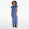 Urban Classics Ladies Long Extended Shoulder Dress Vintageblue