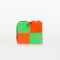 Comme des Garçons Fluo Squares Wallet Orange/ Green