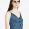 Tommy Jeans Ditsy Floral Print Lace Trim Dress Blue