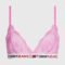 Tommy Hilfiger Unlined Lace Triangle Bra Pink Armour