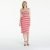 Tommy Jeans Logo Tape Stripe Knee Lenght Tube Dress Red